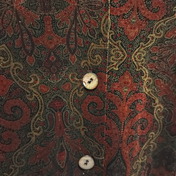 Dark velvet vintage paisley shirt. In great condition! - Picture 4 of 6